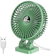 JZCreater USB Desk Fan, Mini Fan Portable, 3 Speeds Desktop Table Cooling Fan, Plug in Power Fan,...