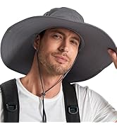 Cooltto Wide Brim Sun Hats with Waterproof Breathable for Fishing, Hiking, Camping,for Men Women ...