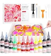 Marbling Paint Art Kit for Kids, Arts and Crafts Set for Girls &amp; Boys Ages 8-12, Craft Kits with ...