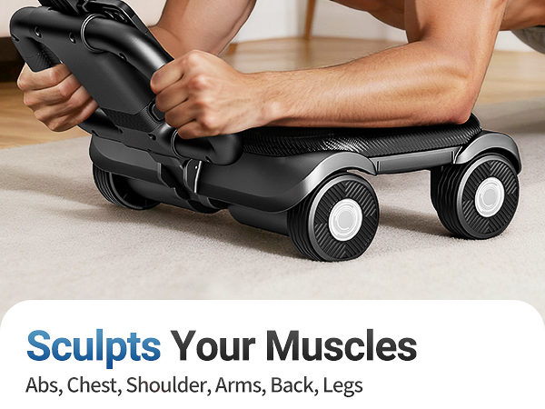 EAST MOUNT Ab Roller Wheel - Ab Roller with Elbow Support for Core Workout Home Gym Equipment