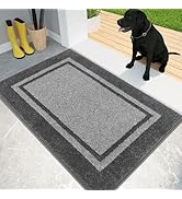 PURRUGS Dirt Trapper Door Mat 20" x 32", Non-Slip/Skid Machine Washable Entryway Rug, Shoes Scrap...