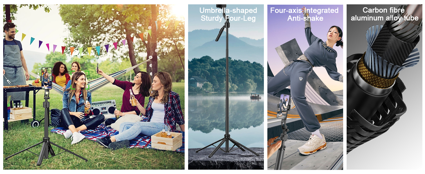 phone tripod stand with light