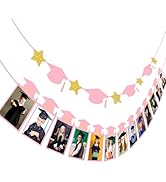 Whaline 2Pcs Graduation Photo Banner, Congrats Grad Banner, No DIY Require Hanging Bunting, Kinde...