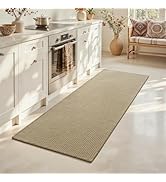 RESARE 100% Jute Kitchen Mats for Floor, 17"x48" Kitchen Rugs Non Slip, Farmhouse Kitchen Sink Fl...