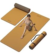 Yoga Mat Thick(10mm) Exercise Mat Non Slip Anti-tear,72"x35" Extra Large Pilates Mats for Home Wo...