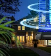 AMUFER Bug Zapper for Outdoor &amp; Indoor, Upgraded 18w Exclusive Blue Violet Lamp, 100% Improvement...