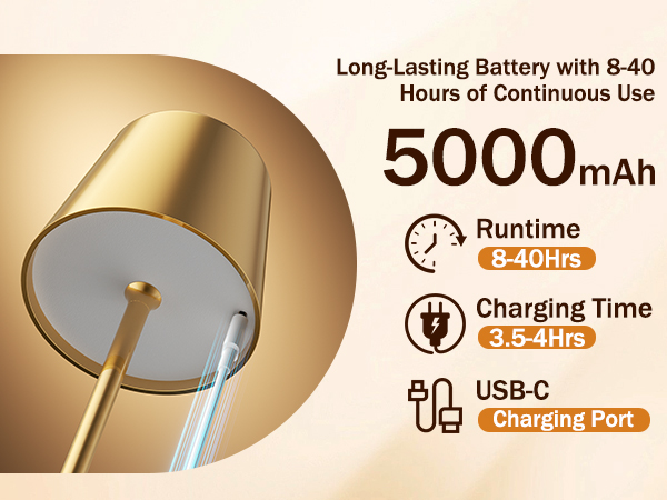 rechargeable table lamp cordless