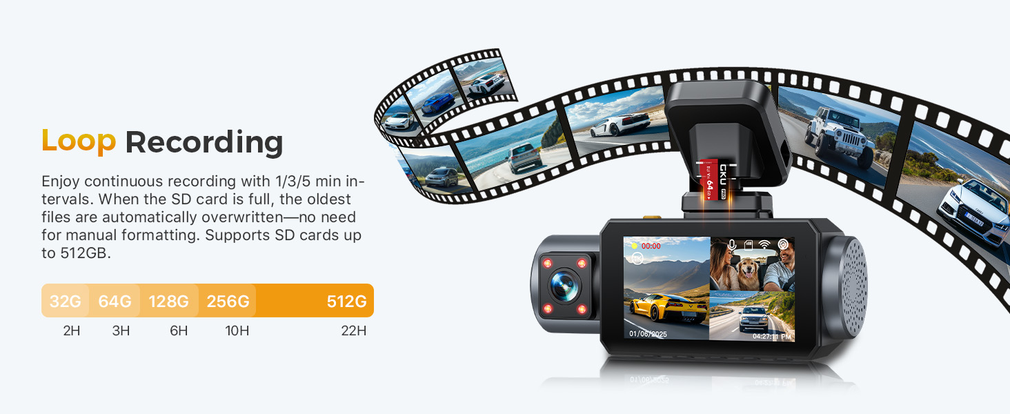 dash cam loop recording