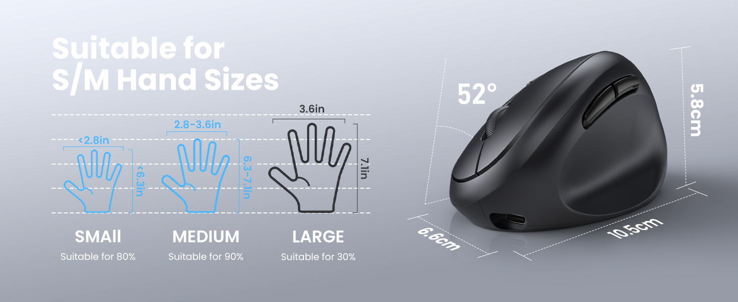 ergonomic bluetooth mouse