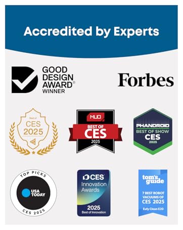 eufy Robot Vacuum E25, 20,000 Pa Turbo Suction,Roller Mop with HydroJet System, All-in-One Robot Vac...