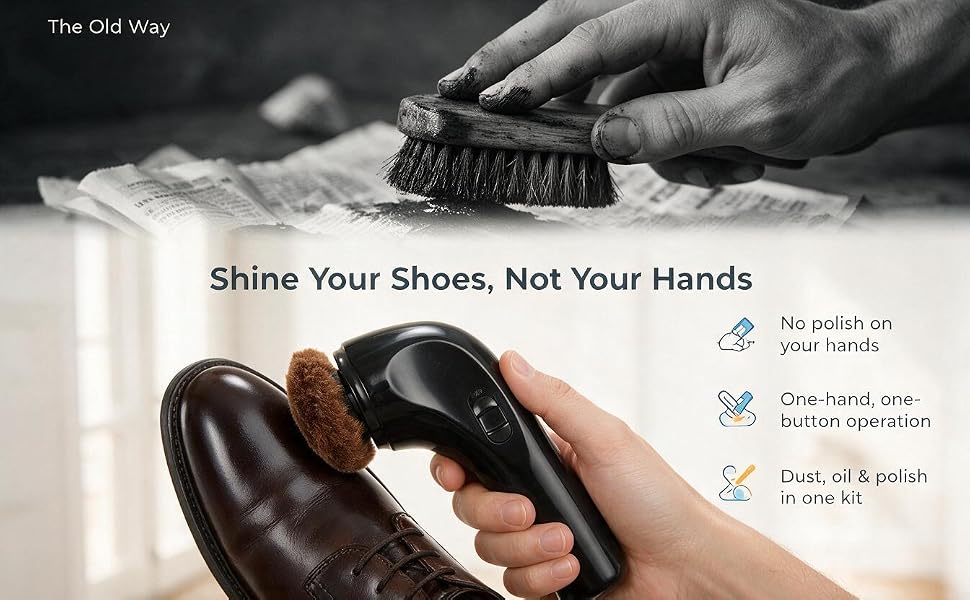 shine your shoe not your hand