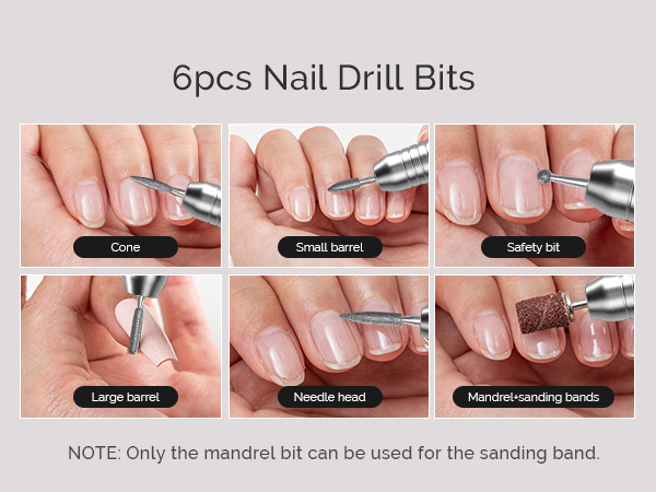 6 nail drill bits