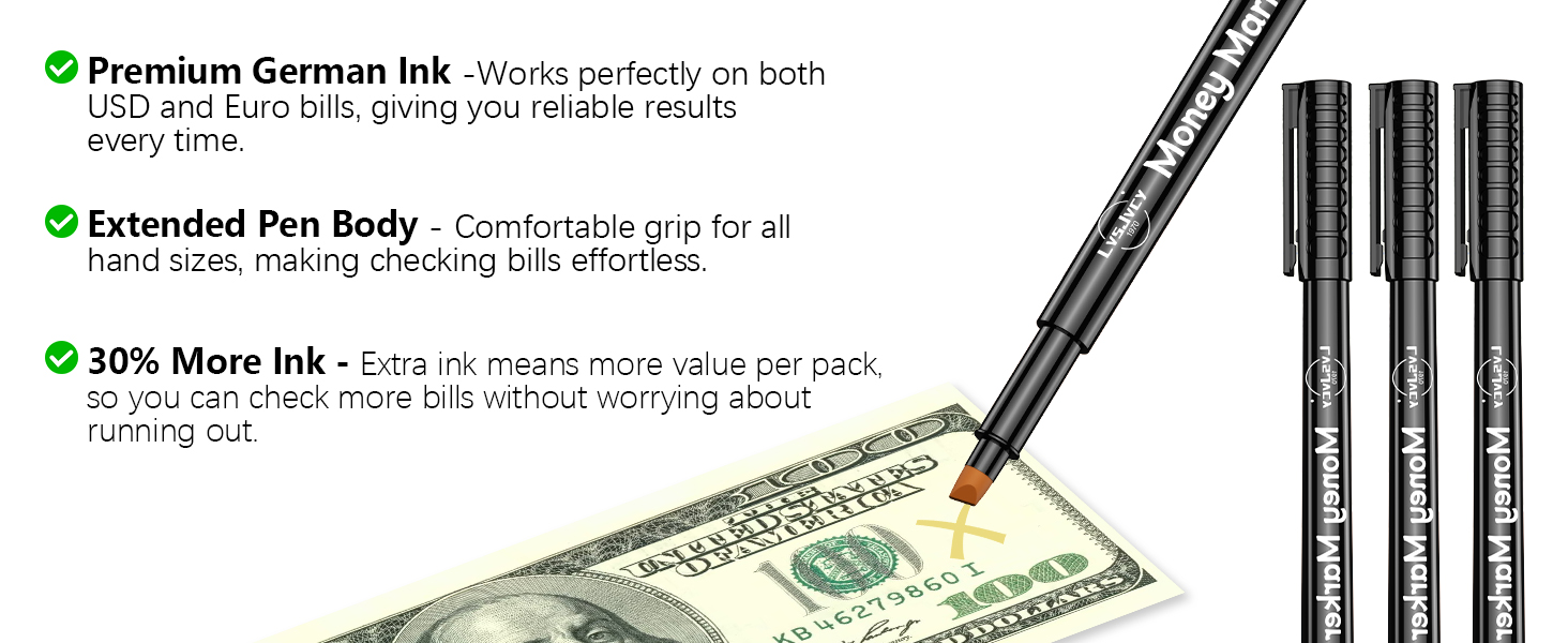 LvsJvcy Counterfeit Money Detector Pen