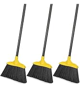 Broom Outdoor Indoor Heavy-Duty 54 Inches 3 Pack for Courtyard Garage Lobby Shop Home Kitchen Off...