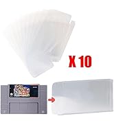 Mcbazel LOT 10 Clear Case Sleeve Protector for Super Nintendo SNES Games Cartridge (Set of 10)