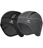MELASA Mesh Cooling Skull Cap Helmet Liner with Ears Flaps, Breathble Cycling Running Hat Bike Ca...