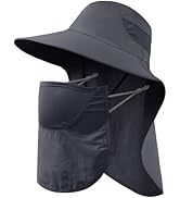 icolor Women Sun Hat UPF 50+ Wide Brim Sunscreen Visor UV Sun Protection Cap w/12 inch Neck Flap ...