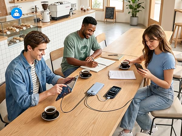 portable charger with built in plug