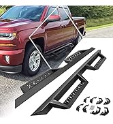 2.75" Black Drop Side Steps Nerf Bars Running Boards Compatible with 07-19 Chevy Silverado/GMC Si...
