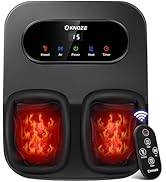 KNQZE Foot Massager with Heat and Remote, Shiatsu Deep Kneading Feet Massager for Plantar Fasciit...