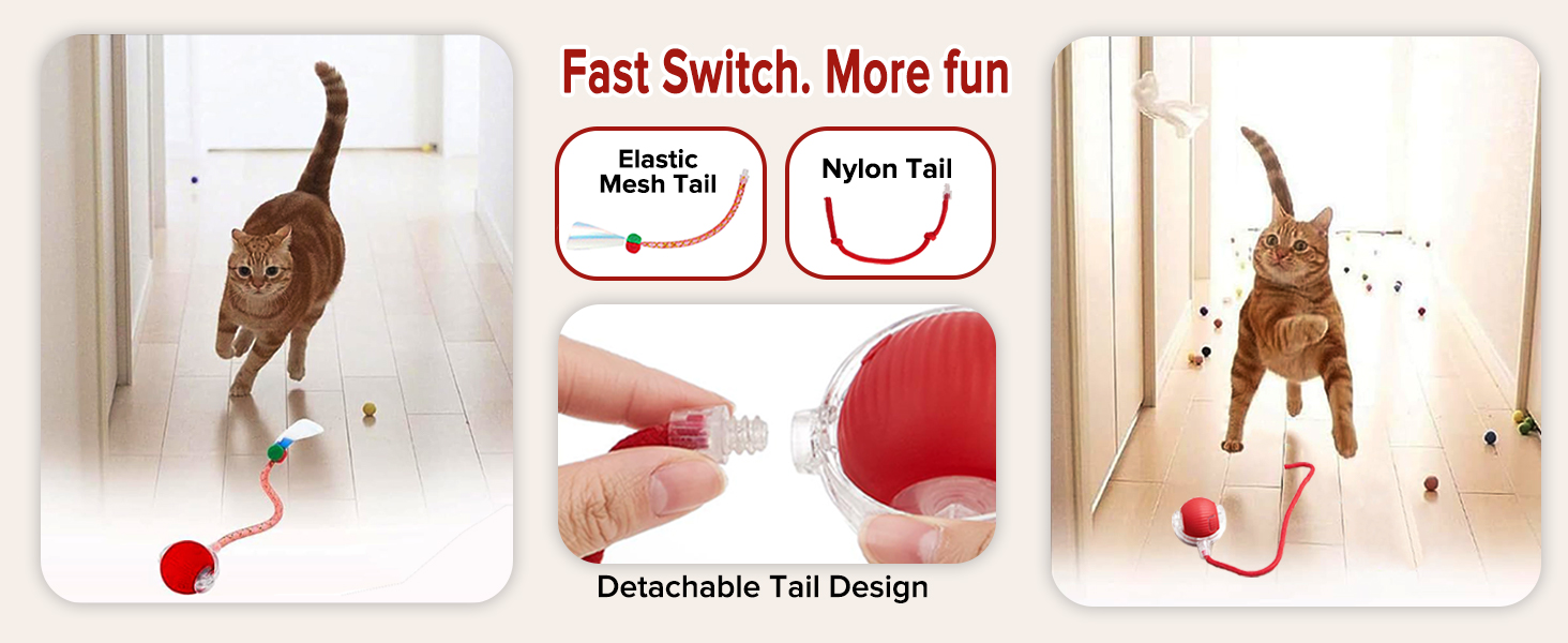 Interactive cat toy ball