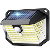 OUGETHER Solar Outdoor Lights, 178 LEDs Motion Sensor Outdoor Solar Powered Wall Light for Patio ...