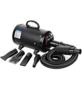 ZENY Dog Dryer, Pet Grooming Blower with Heater for Cat/Dog, 2400W Speed-Adjustable Pet Hair Drye...