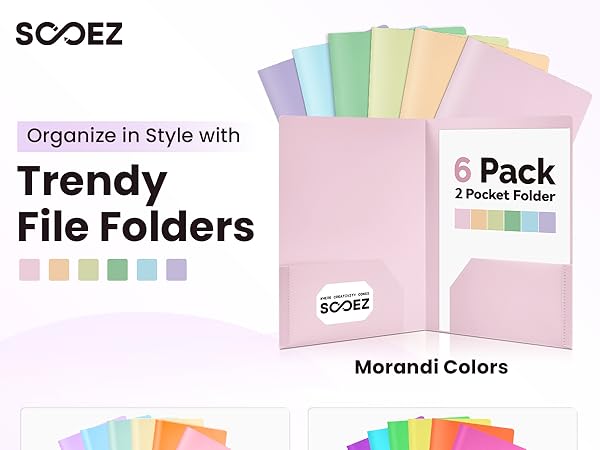 plastic file folder with pocket