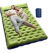 KASBAH Double Inflatable Camping Sleeping Pad,Thick 6 inch 2 Person Ultralight Sleeping Mat with ...