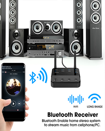 Bluetooth 5.2 Transmitter Receiver for Home Stereo TV