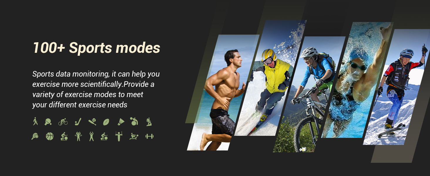 Smart watches for men with 100+ Sports modes