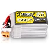 TATTU R-Line Version 5.0 6S Lipo Battery 22.2V 150C 1550mAh Lipo Battery Pack with XT60 Plug