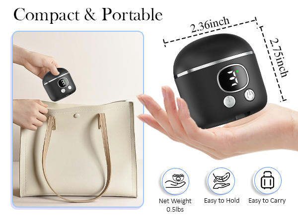 compact &amp;amp; portable electric nail clipper with size 2.75inch*2.36inch, net weight 0.5lbs