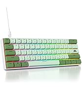 SbocKeeb 60% Mechanical Keyboard Green, Compact 60 Percent Gaming Keyboard RGB Backlit, 61 Keys R...