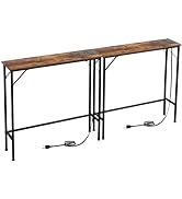 LOAKEKEL Narrow Console Table,Sofa Table with Storage,Entryway Table,Behind Couch Table,63" Entry...