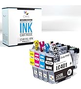 CMYi LC401XL Replacement Combo Pack Ink Cartridges for Brother DCP-J1800DW, MFC-J1010DW, J1012DW,...