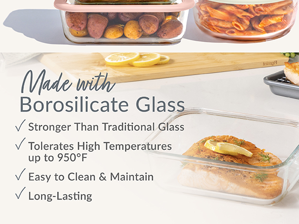 bentgo, bentgo glass containers made with borosilicate glass, easy to clean, high heat long lasting