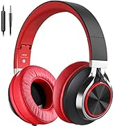 COOSII AC01 Over Ear Wired Headphones with Microphone, Corded Noise Isolating Stereo Headsets for...