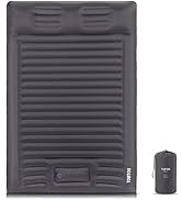 TOBTOS Double Sleeping Pad for Camping, Extra Thick 6" Camping Mattress 2 Person with Pillow Buil...