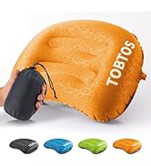 TOBTOS Camping Pillow Inflatable Pillow for Camping, Ultralight Backpacking Pillow, Ergonomic Sup...