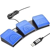 iKKEGOL 2023 Upgraded USB Foot Pedal Switch PC Triple Footswitch - Hands-Free Control Customized ...