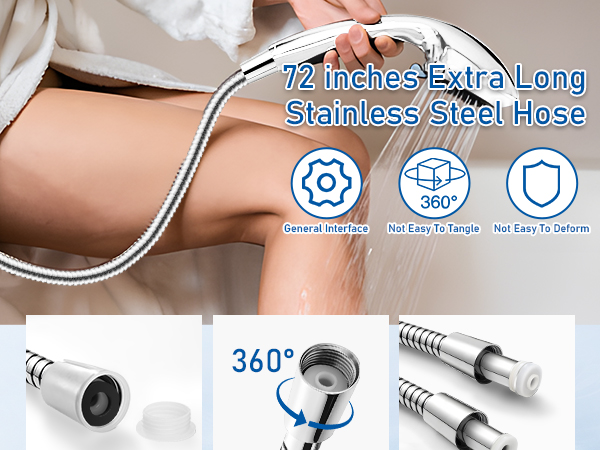 Keycozy Shower Hose for Handheld Shower Heads