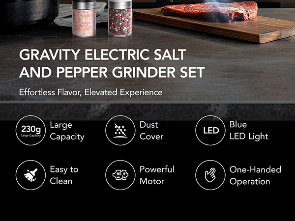 Salt and pepper grinder set