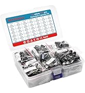 Minidodoca 42 Values 810 Pieces, 0.1uF-2200uF, 10V 16V 25V 50V 100V, Electrolytic Capacitor Assor...