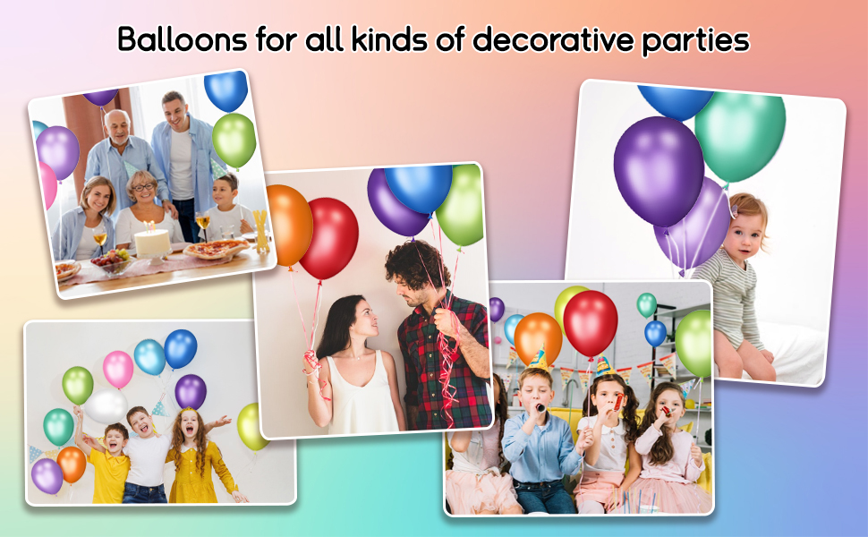 balloons for all kinds of decorative parties