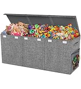 Mabahoo Extra Large Toy Box Chest with Lids, Collapsible Sturdy Kids Toy Storage Organizer Boxes ...