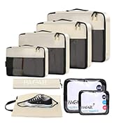 BAGAIL 8 Set/9 Set Packing Cubes Luggage Packing Organizer for Travel, Suitcase Packing Bags for ...