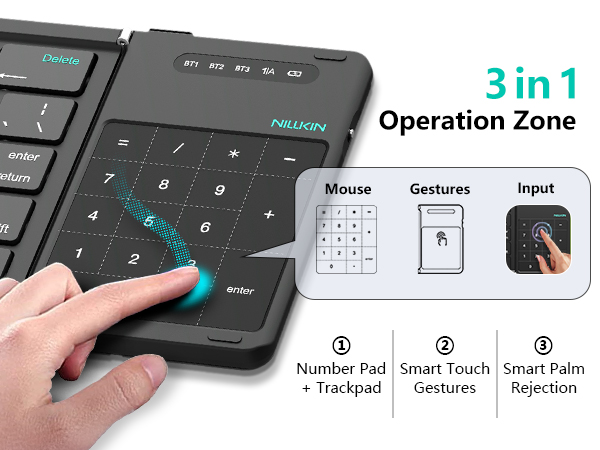 Foldable keyboard bluetooth