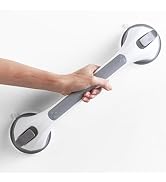 LEVERLOC Grab Bars for Bathtubs and Showers, Shower Handle 17 Inch Strong Suction Bath Handrails,...