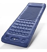 INVOKER 5.12" Camping Sleeping Pad, Ultralight Inflatable Camping mat with Built-in Foot Pump, fo...